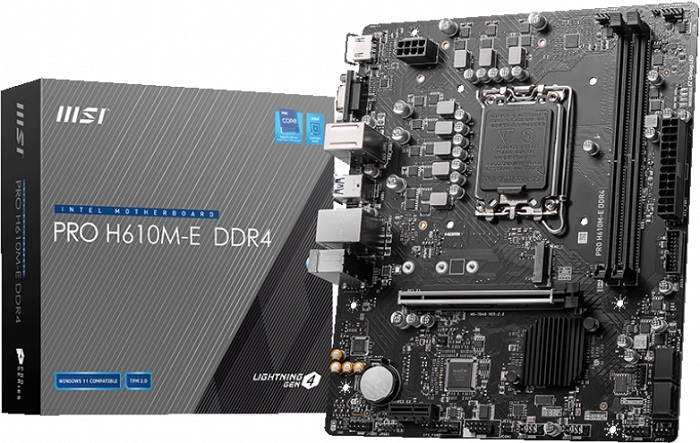 Материнская плата intel H610 MSI PRO H610M-E DDR4