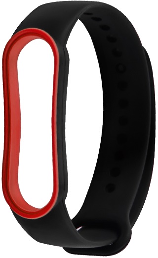Ремешок силиконовый Xiaomi Mi Band 5/6 Red Line - Миниатюра 1