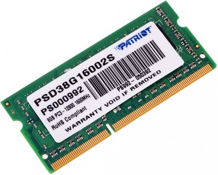 Оперативная память SO-DIMM DDR3 8Гб Patriot Signature