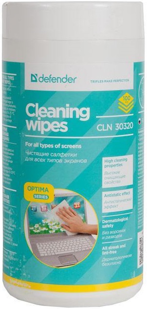 Салфетки для ЖК-экранов Defender CLN 30320 Optima - Миниатюра 1