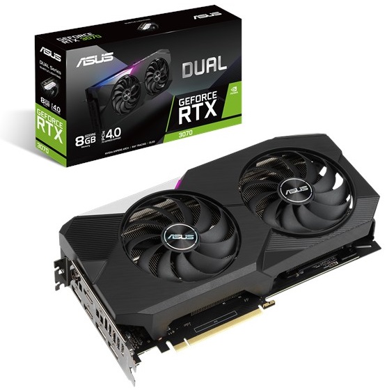 Видеокарта nVidia RTX 3070 Asus DUAL-RTX3070-O8G - Миниатюра 1