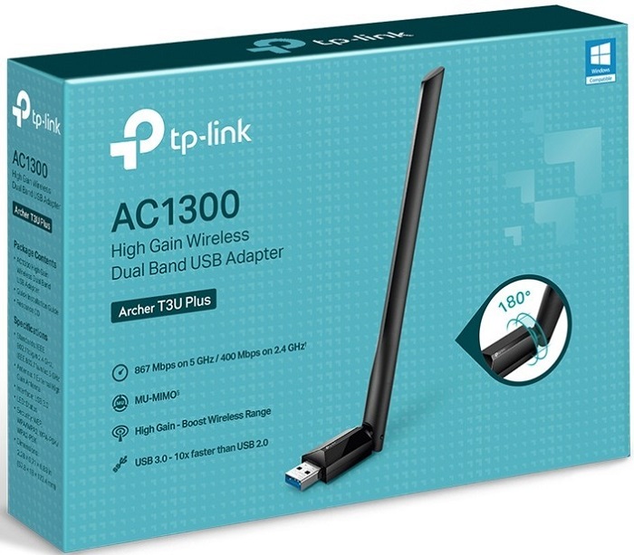 Адаптер WiFi USB TP-Link Archer T3U Plus - Миниатюра 1