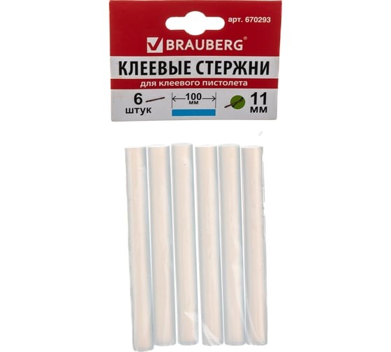 Клеевые стержни 11х100 мм Brauberg - Миниатюра 1