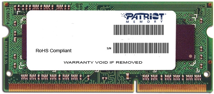 Оперативная память SO-DIMM DDR3 4Гб Patriot Signature