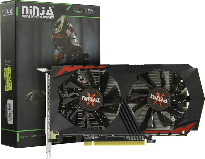 Видеокарта nVidia GTX 1050Ti Sinotex Ninja - Миниатюра 1