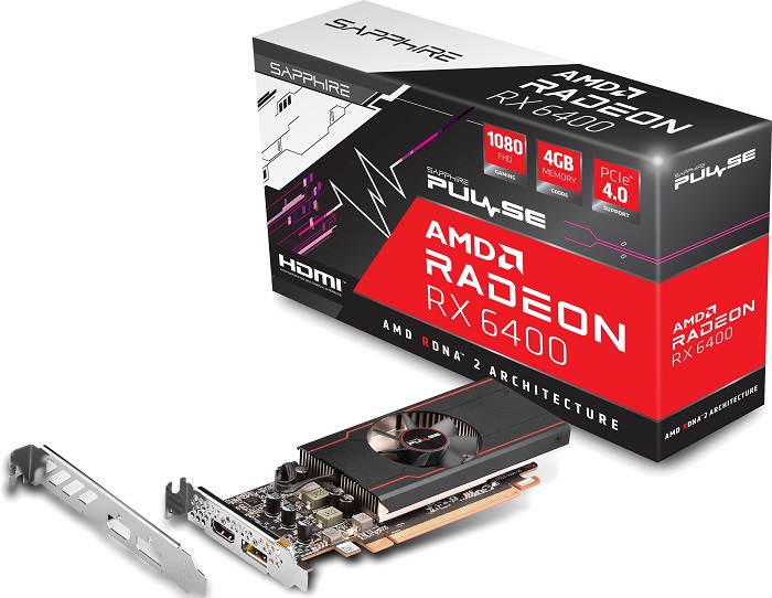 Видеокарта AMD Radeon RX 6400 Sapphire Pulse - Миниатюра 1