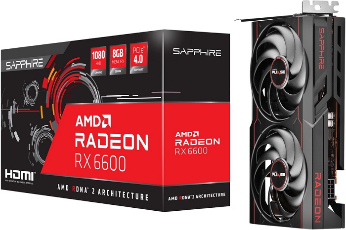 Видеокарта AMD Radeon RX 6600 Sapphire Pulse - Миниатюра 1