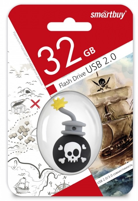 USB-флэш  32 ГБ SmartBuy Wild Bomb - Миниатюра 1