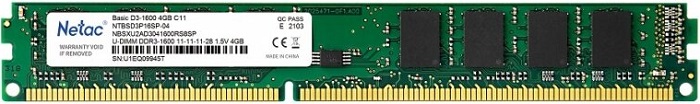 Оперативная память DDR3 4Гб Netac