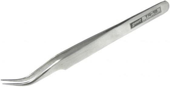 Пинцет изогнутый антимагнитный Goot TS-15