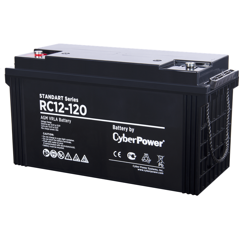 Аккумуляторная батарея SS CyberPower RC 12-120 / 12 В 120 Ач Батарея аккумуляторная для ИБП CyberPower Standart series RС 12-120 - Миниатюра 1
