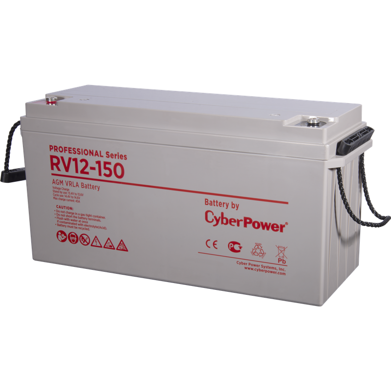 Аккумуляторная батарея PS CyberPower RV 12-150 / 12 В 150 Ач Батарея аккумуляторная для ИБП CyberPower Professional series RV 12-150 - Миниатюра 1