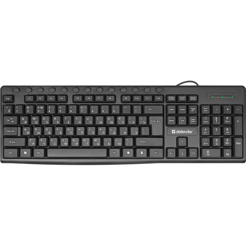 Defender Проводная клавиатура Action  HB-719 RU,черный,мультимедиа USB Defender Action HB-719