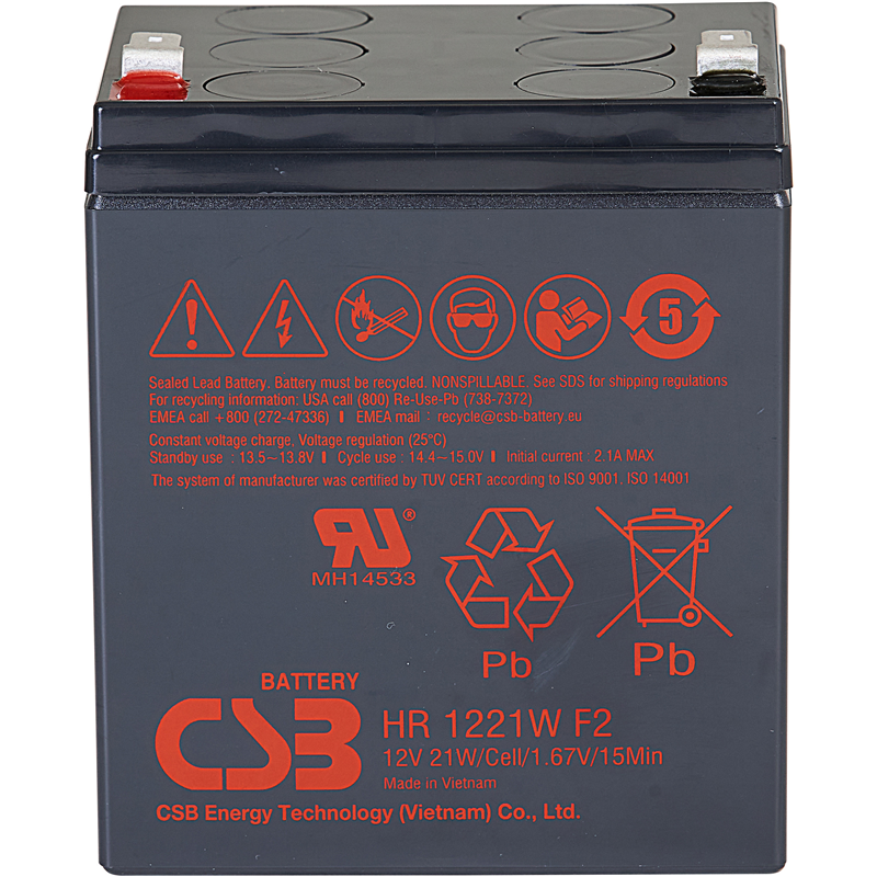 Батарея CSB серия GP, HR1221W F2, напряжение 12В, емкость 5Ач