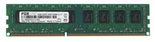 Оперативная память DDR3 8Гб Foxline - Миниатюра 1