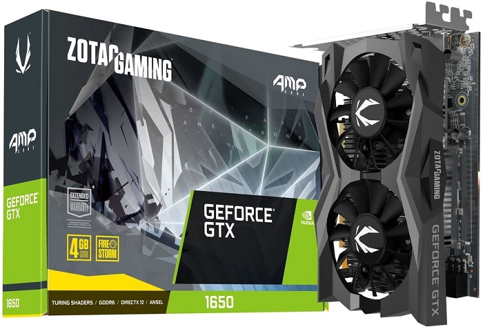 Видеокарта nVidia GTX 1650 Zotac GAMING GTX 1650 AMP Core - Миниатюра 1
