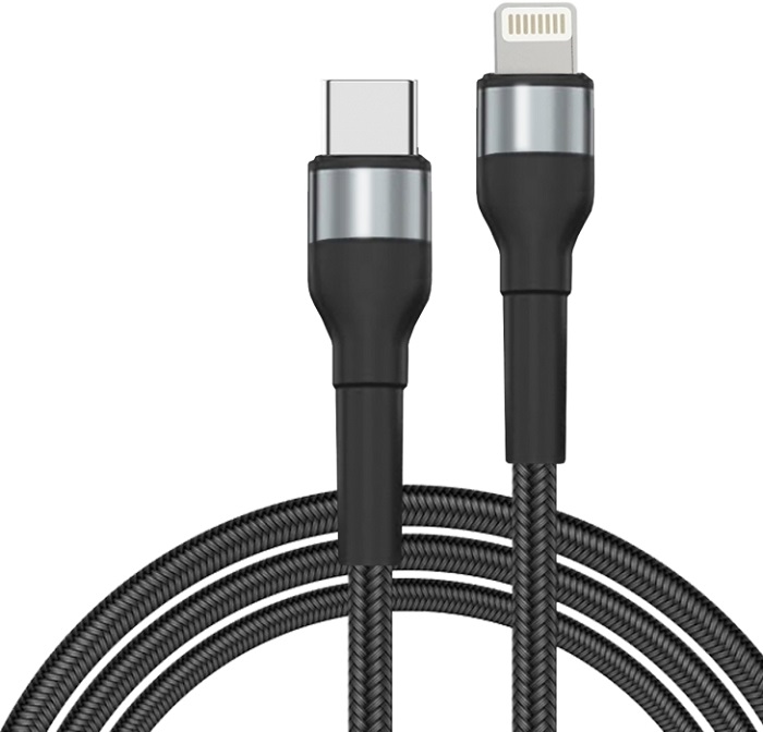 Кабель Type-C/Lightning USB 3.0 Jet.A JA-DC60 Black - Миниатюра 1