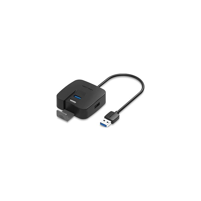 Концентратор Vention OTG USB 2.0/ USB 3.0 на 4 порта Черный - 0.5м. Vention CHABD