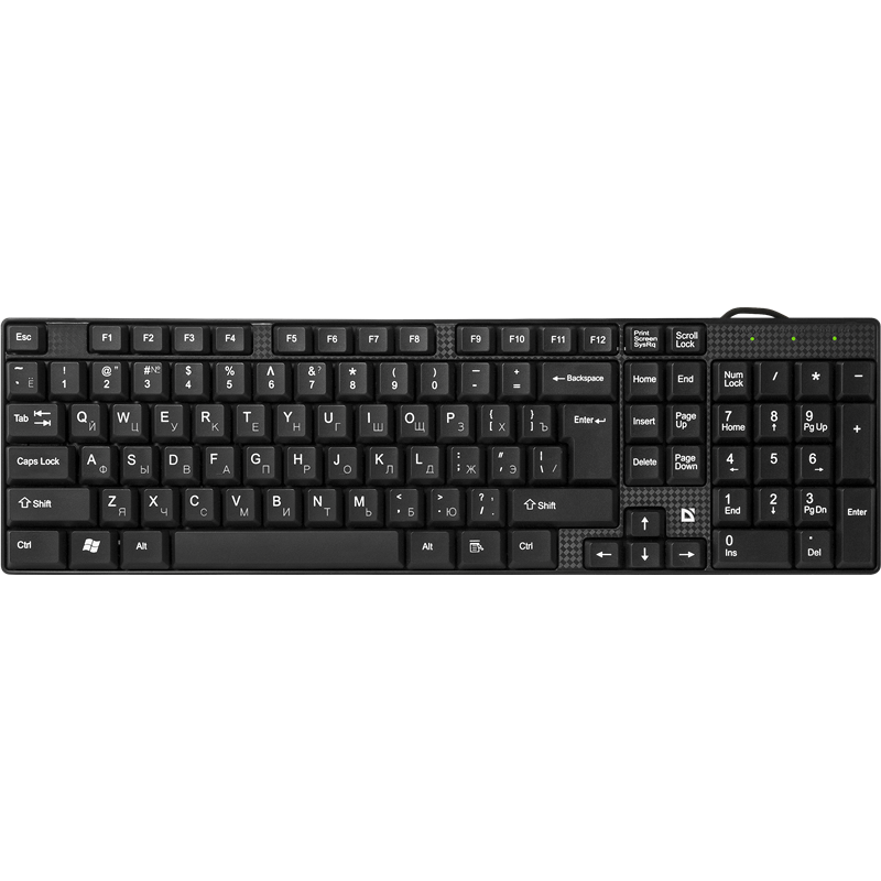 Defender Проводная клавиатура Accent SB-720 RU,черный,компактная USB Defender Accent SB-720