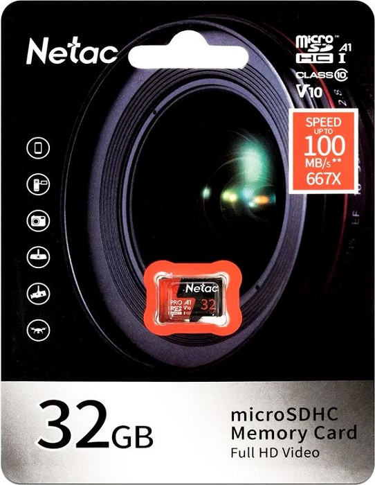 Карта памяти microSDHC 32 ГБ Netac P500 PRO - Миниатюра 1