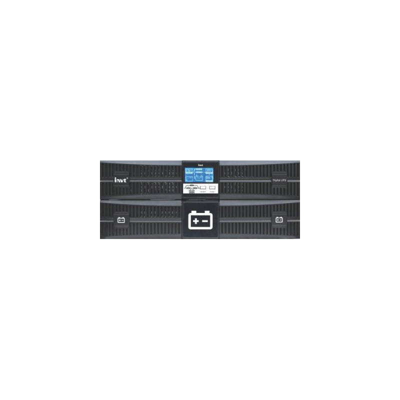 ИБП INVT Rack online, 10 kVA/10 кВт, 16 шт. 12В*9Ач, возможность подключения внешних АКБ ИБП INVT HR1110XS - Миниатюра 1