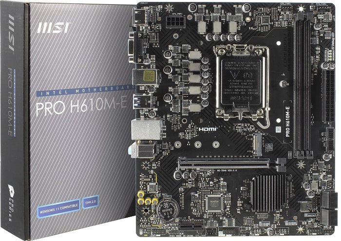 Материнская плата intel H610 MSI PRO H610M-E - Миниатюра 1