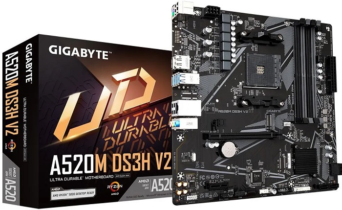 Материнская плата AMD A520 Gigabyte A520M DS3H V2