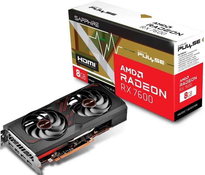 Видеокарта AMD Radeon RX 7600 Sapphire Pulse - Миниатюра 1