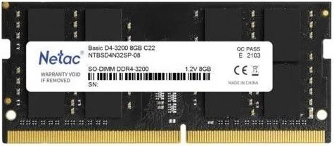 Оперативная память SO-DIMM DDR4 8Гб Netac C22