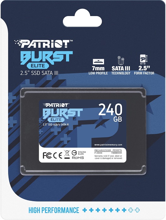 SSD-накопитель 2.5" 240Гб Patriot Burst Elite - Миниатюра 1