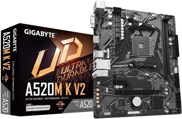 Материнская плата AMD A520 Gigabyte A520M K V2