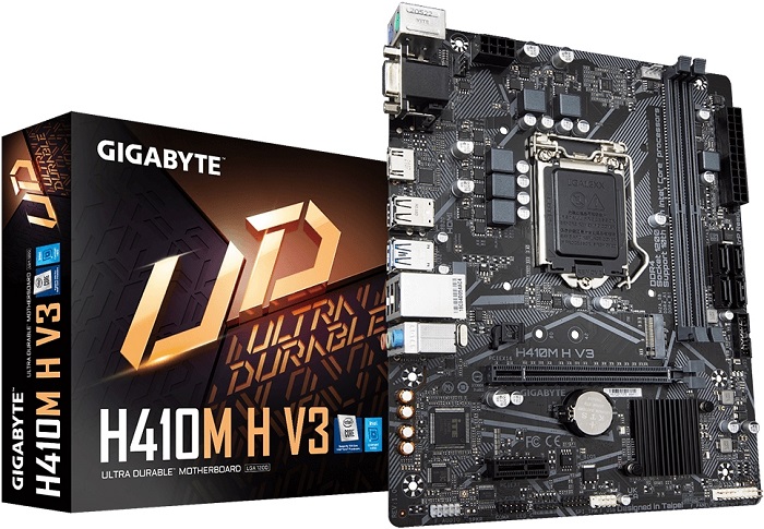 Материнская плата intel H510 Gigabyte H410M H V3 - Миниатюра 1