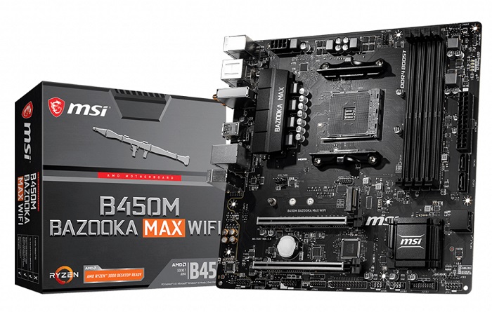 Материнская плата AMD B450 MSI B450M BAZOOKA MAX WIFI - Миниатюра 1