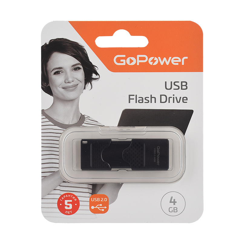 Флеш-накопитель Флеш-накопитель GoPower SLIDER 00-00025961 - Миниатюра 1