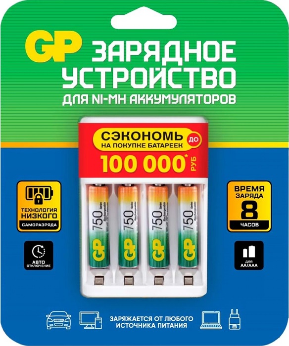 Зарядное устройство GP Е411 - Миниатюра 1