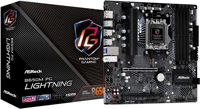 Материнская плата AMD B650 ASRock B650M PG Lightning - Миниатюра 1