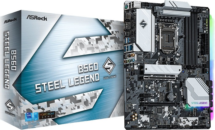 Материнская плата intel B560 ASRock B560 STEEL LEGEND - Миниатюра 1