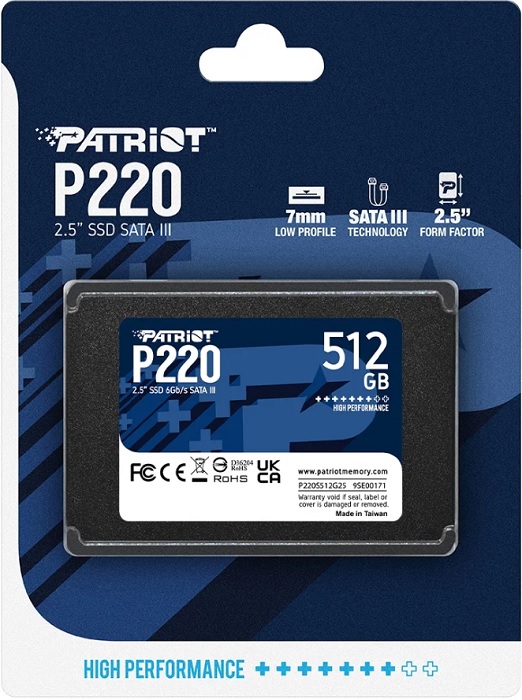 SSD-накопитель 2.5" 512Гб Patriot Memory P220 - Миниатюра 1
