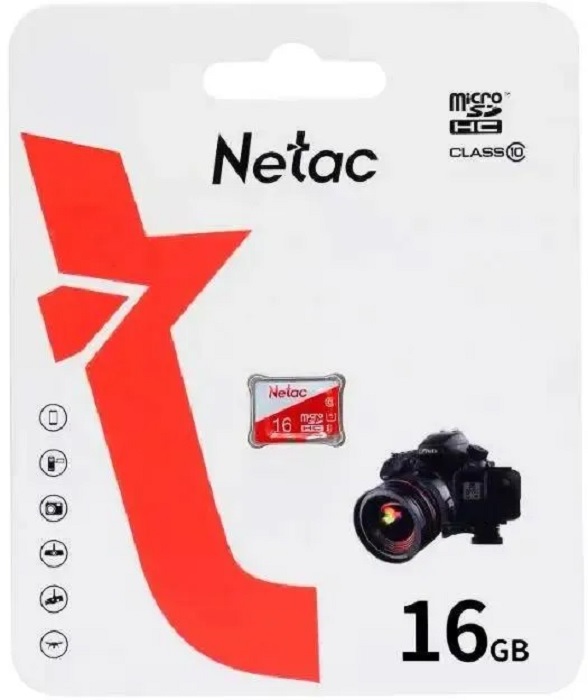 Карта памяти microSDHC 16 ГБ Netac P500 ECO - Миниатюра 1