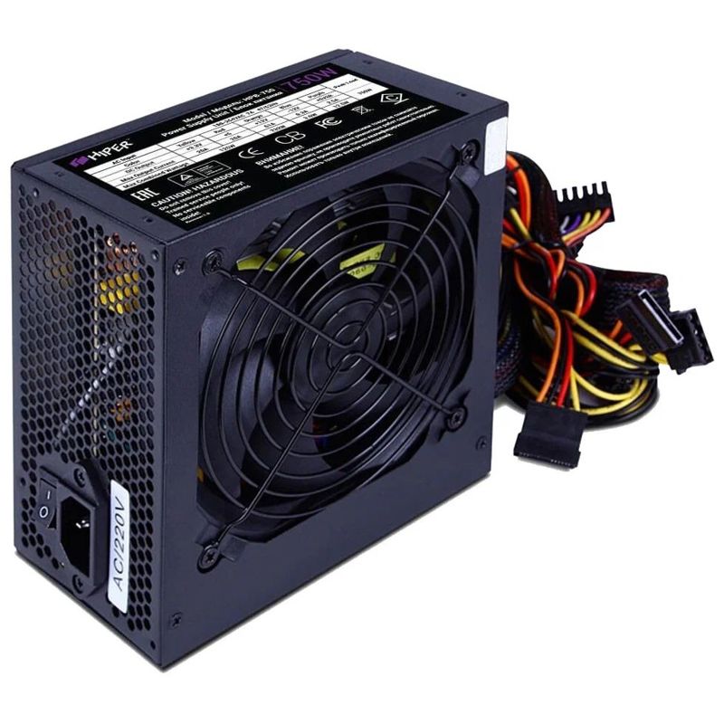 блок питания для ПК 750 Ватт Hiper HPB-750 - Миниатюра 1