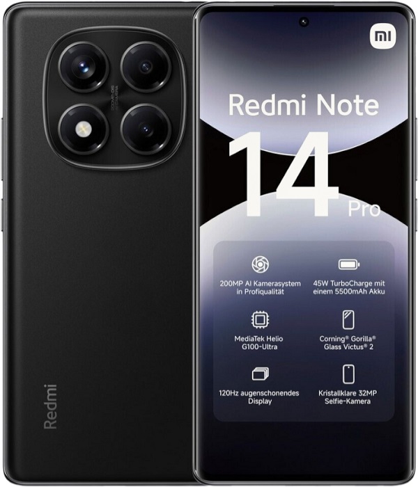 Смартфон Xiaomi Redmi Note 14 Pro 12/512Гб Midnight Black