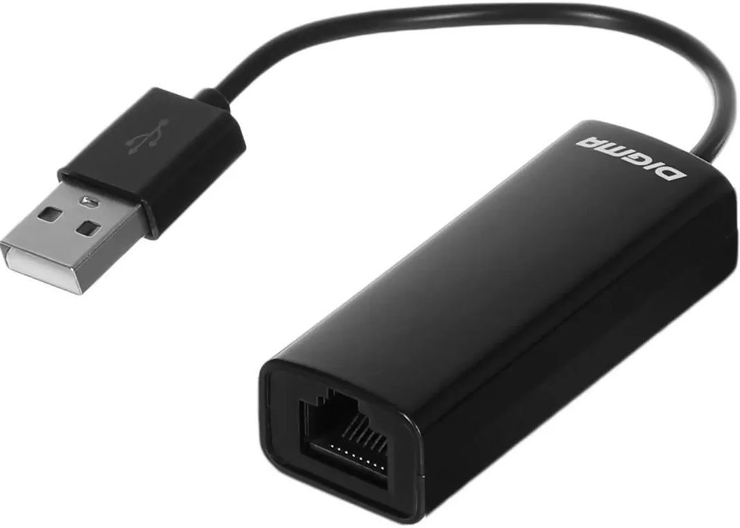 Сетевая карта USB Digma D-USB2-LAN100 - Миниатюра 1