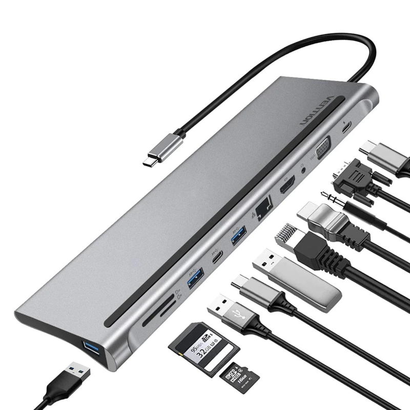 Мультифункциональная док-станция Vention USB Type C 11 в 1 Мультифункциональная док-станция Vention USB Type