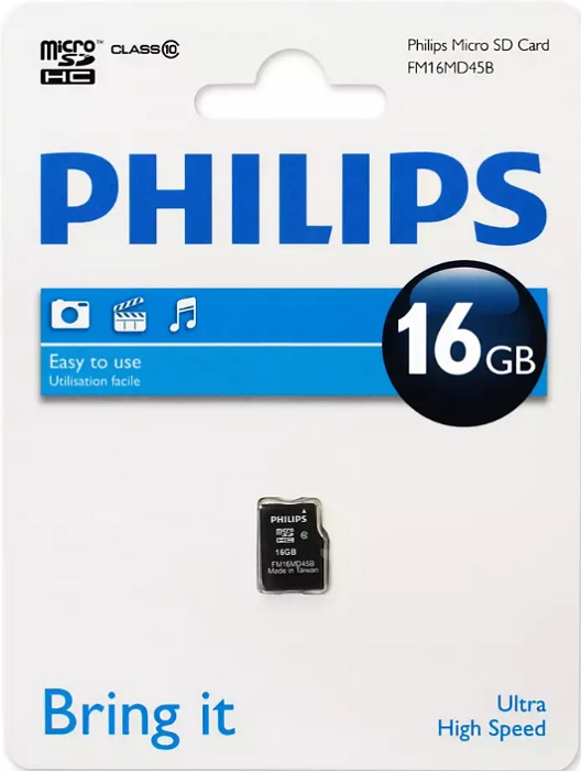 Карта памяти microSDHC 16 ГБ Philips - Миниатюра 1