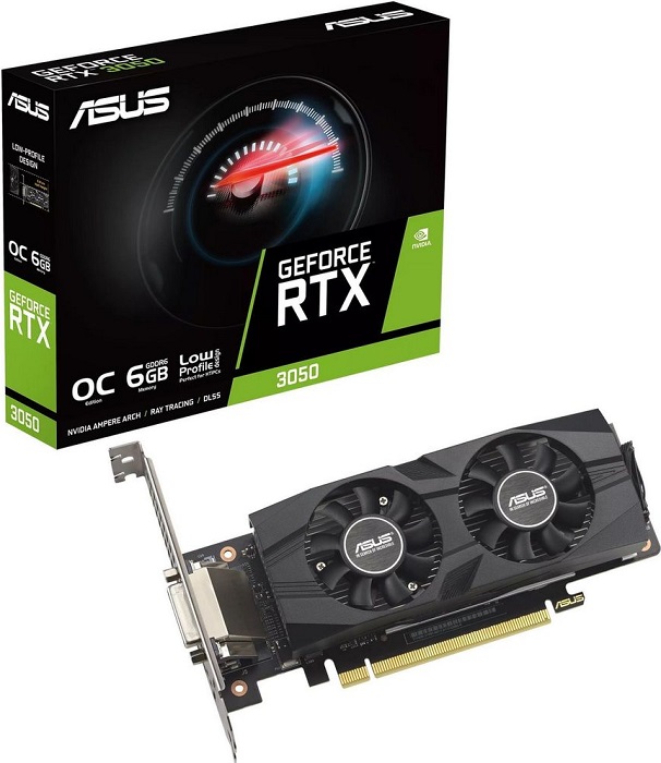 Видеокарта nVidia RTX 3050 Asus RTX3050-O6G-LP-BRK