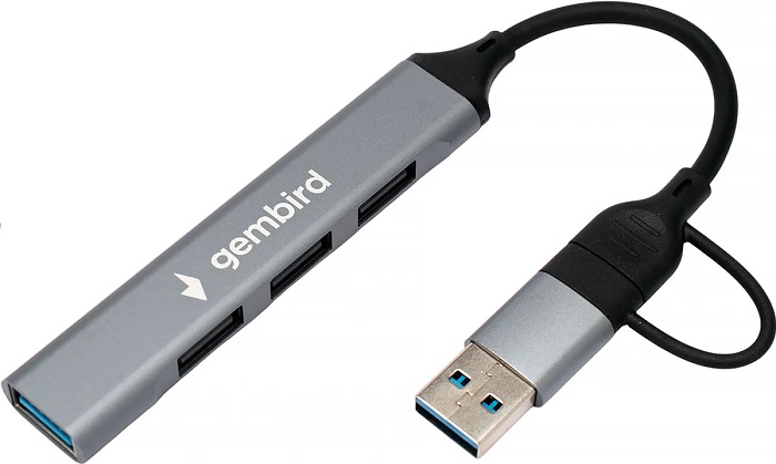 USB-хаб USB/TypeC Gembird UHB-C204 - Миниатюра 1