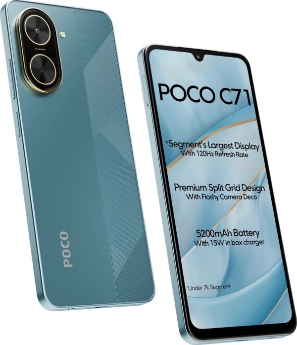 Смартфон POCO C71 4/128Гб Blue - Миниатюра 1