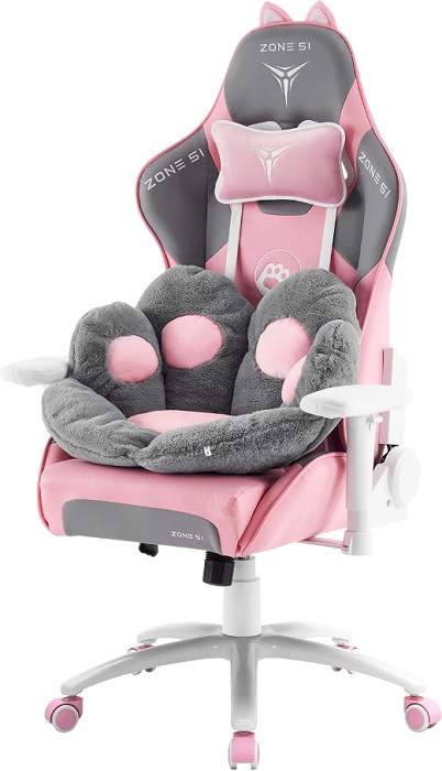 Кресло для геймеров ZONE 51 Kitty Meow Edition Grey - Миниатюра 1