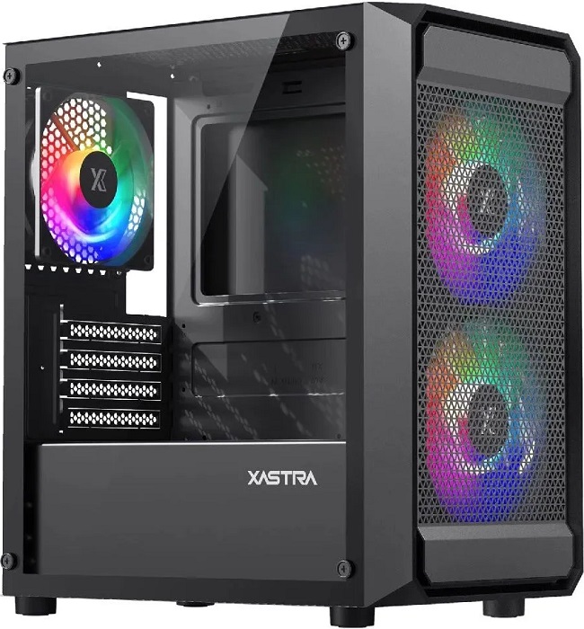 Корпус XASTRA A303M 3FRGB Black - Миниатюра 1