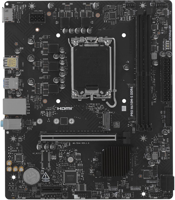 Материнская плата intel H610 MSI PRO H610M-S DDR4 - Миниатюра 1
